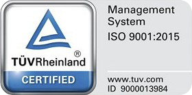 TÜV Rheinland certified management system — ISO 9001:2015
